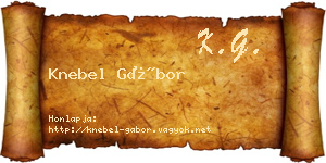 Knebel Gábor névjegykártya