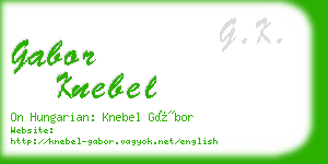 gabor knebel business card